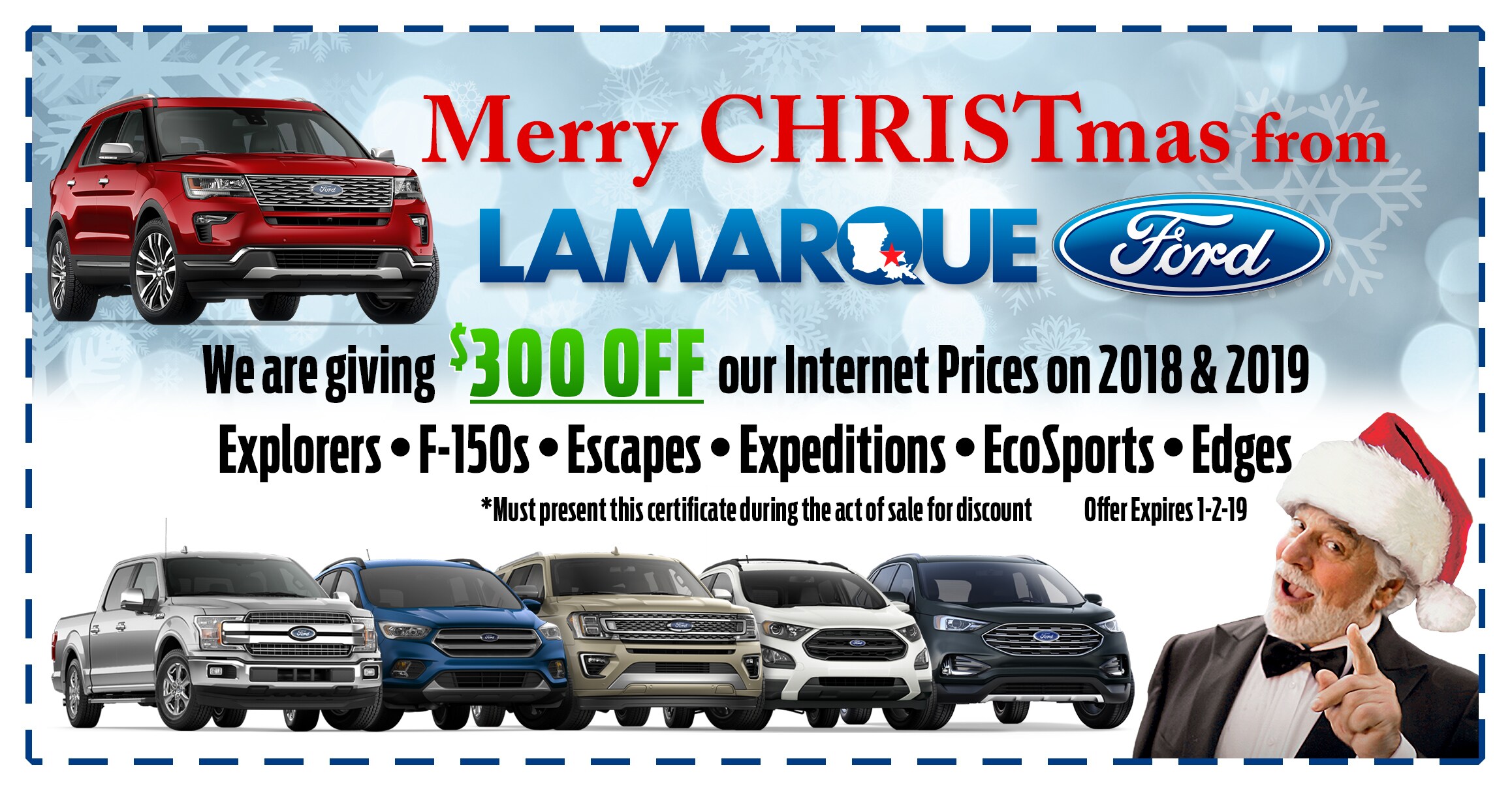 300 Off Lamarque Ford Inc