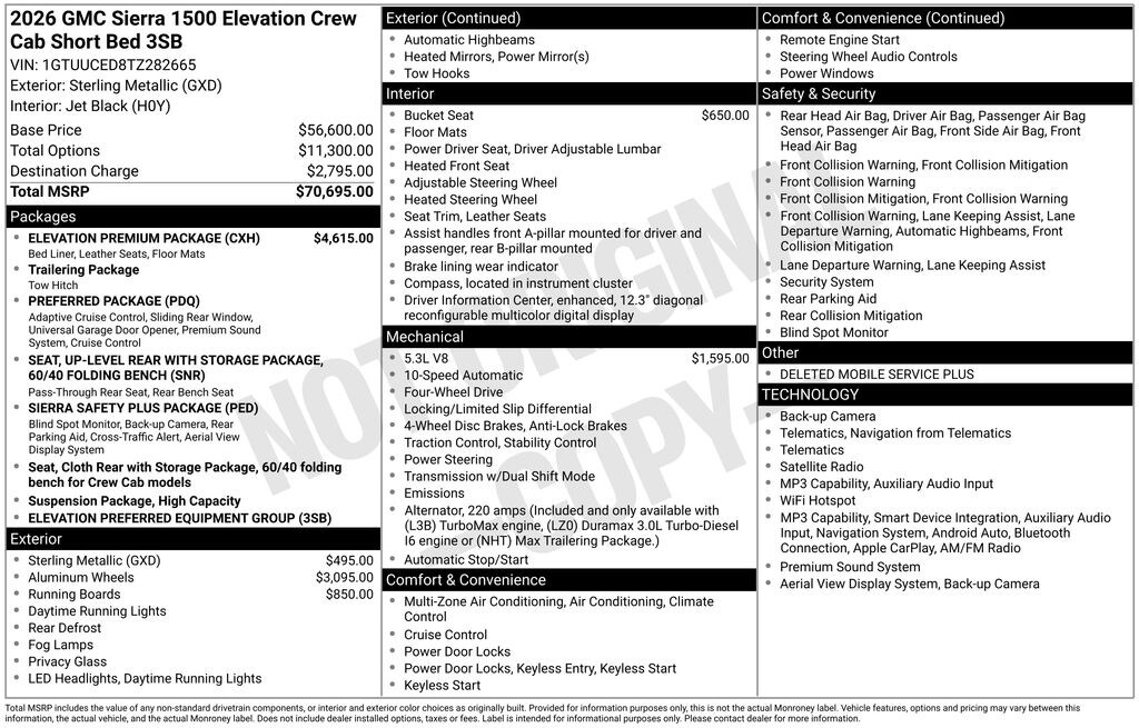 Used 2026 GMC Sierra 1500 Elevation Truck