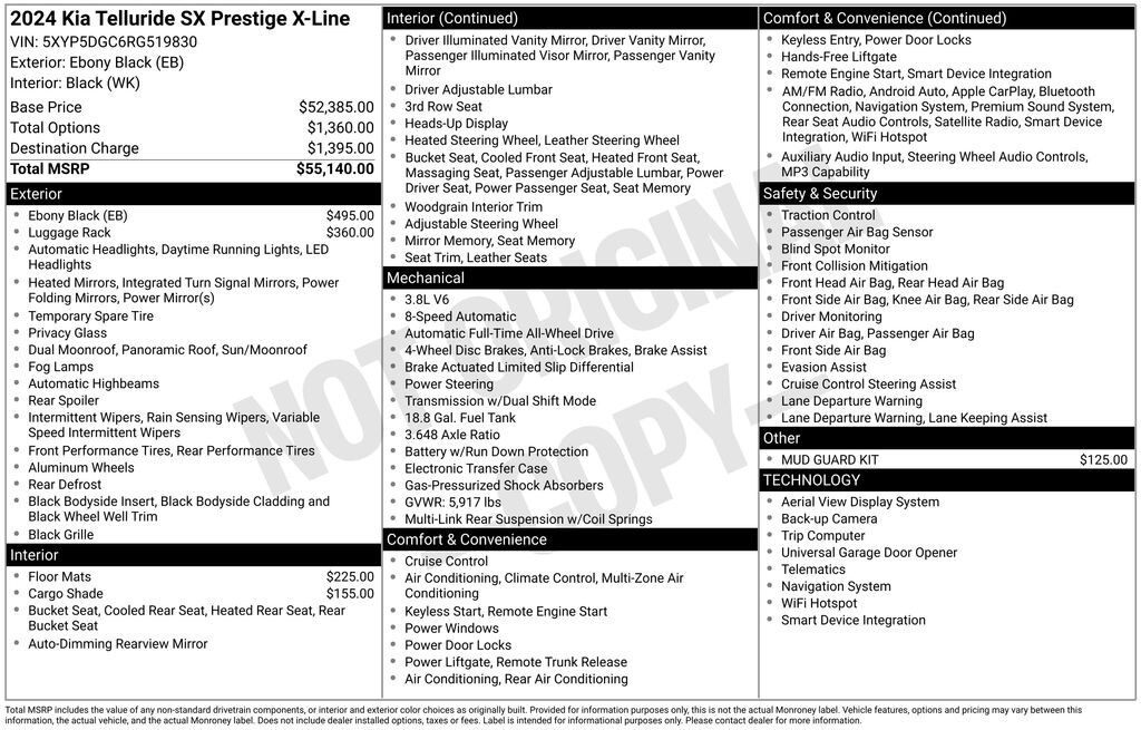 Used 2024 Kia Telluride SX-Prestige X-Line SUV