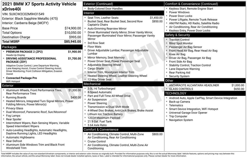 Used 2021 BMW X7 xDrive40i SUV
