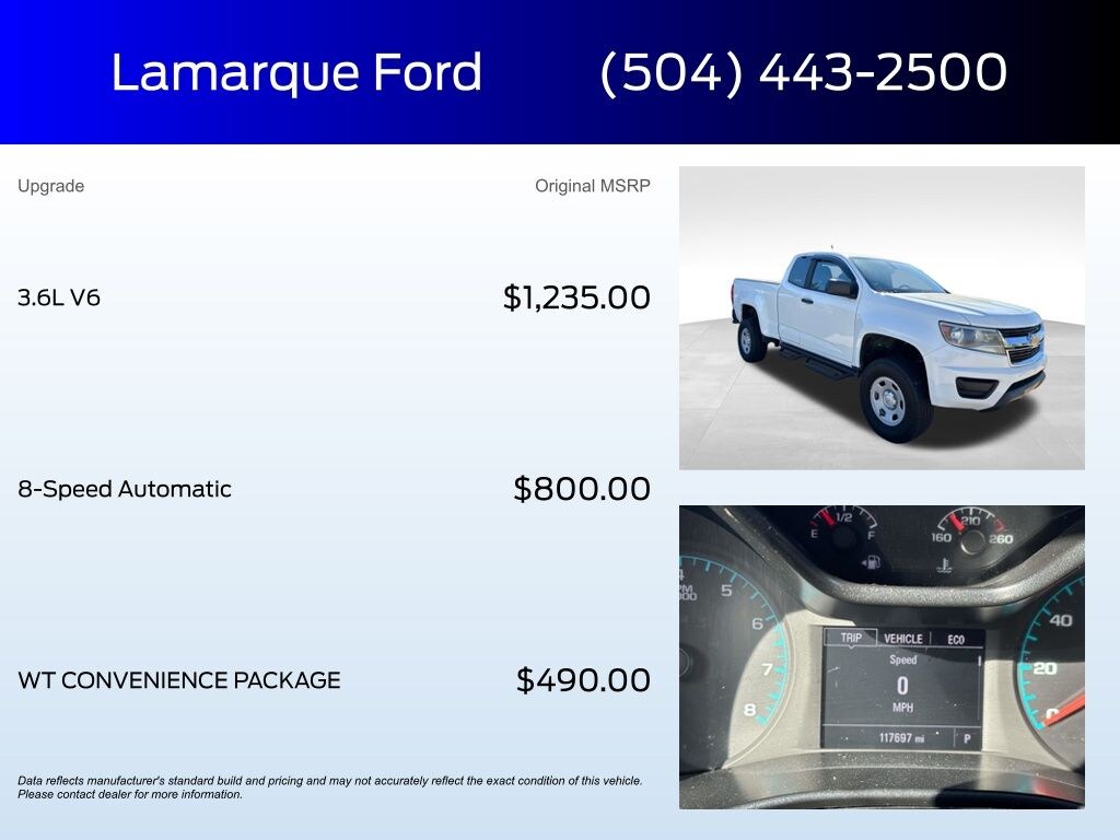 Used 2017 Chevrolet Colorado Work Truck Truck