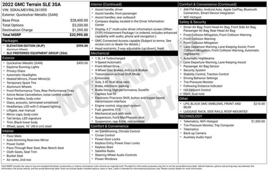 Used 2022 GMC Terrain SLE SUV