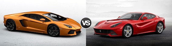 Compare Lamborghini Aventador vs Ferrari F12 | Paramus, NJ