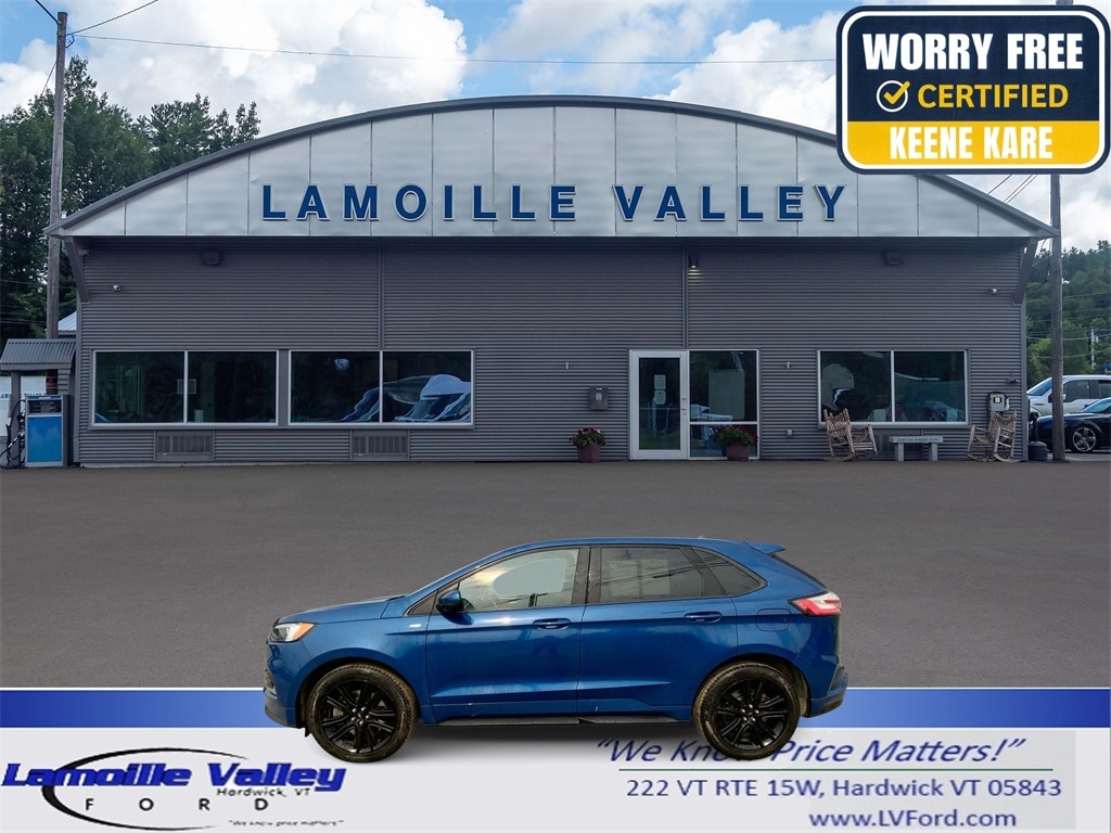 Certified 2021 Ford Edge ST-Line with VIN 2FMPK4J98MBA43451 for sale in Hardwick, VT