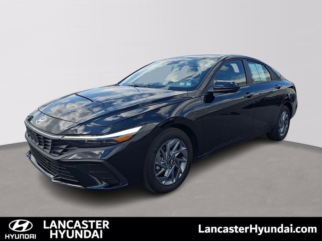 Certified 2024 Hyundai Elantra Hybrid Blue Sedan