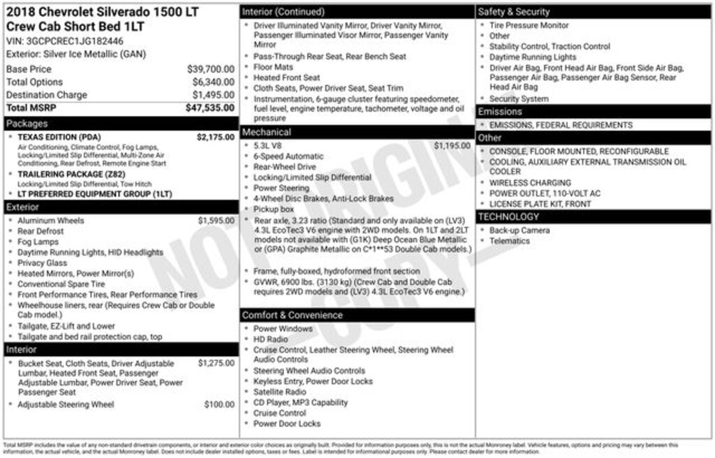 Used 2018 Chevrolet Silverado 1500 LT Truck