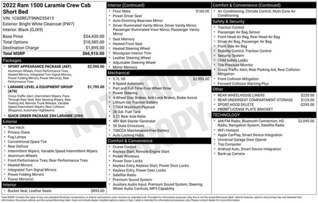 Used 2022 Ram 1500 Laramie Truck