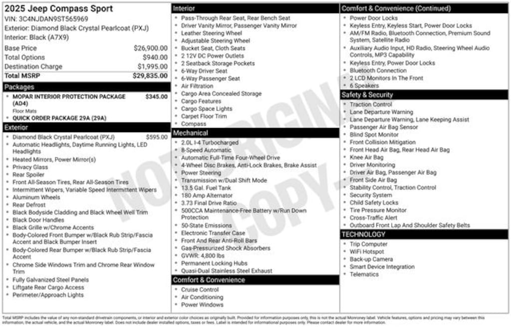 Used 2025 Jeep Compass Sport SUV