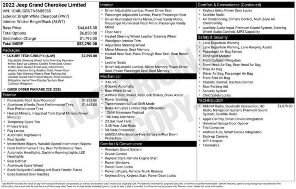 Used 2022 Jeep Grand Cherokee Limited SUV