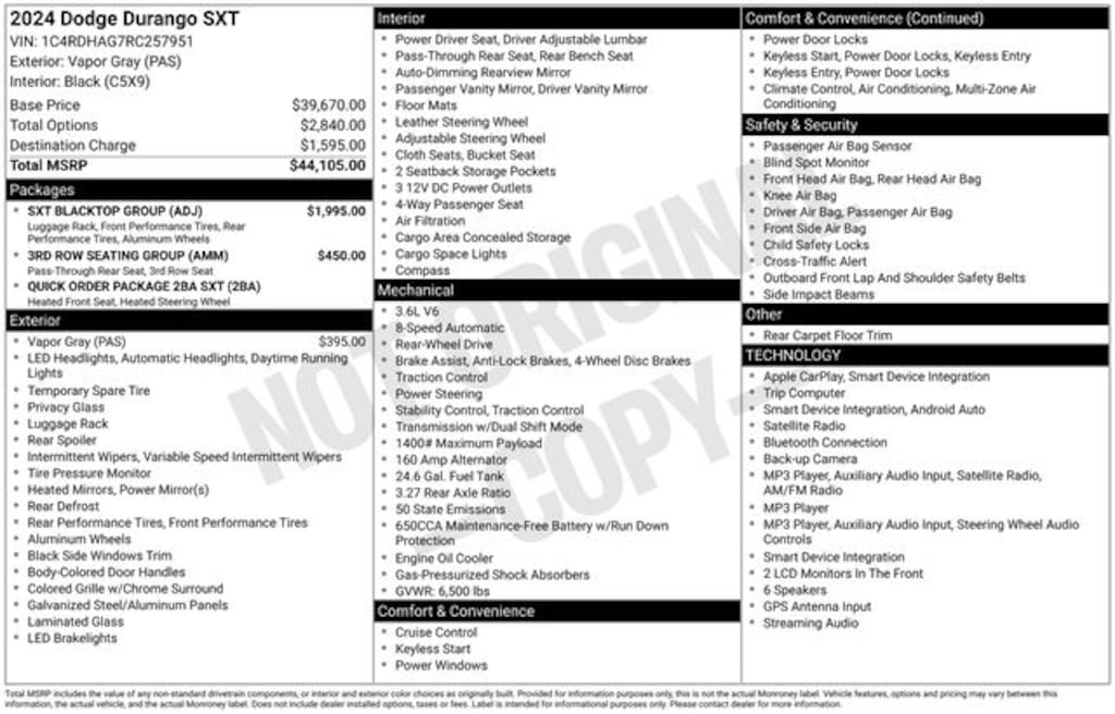 Used 2024 Dodge Durango SXT SUV