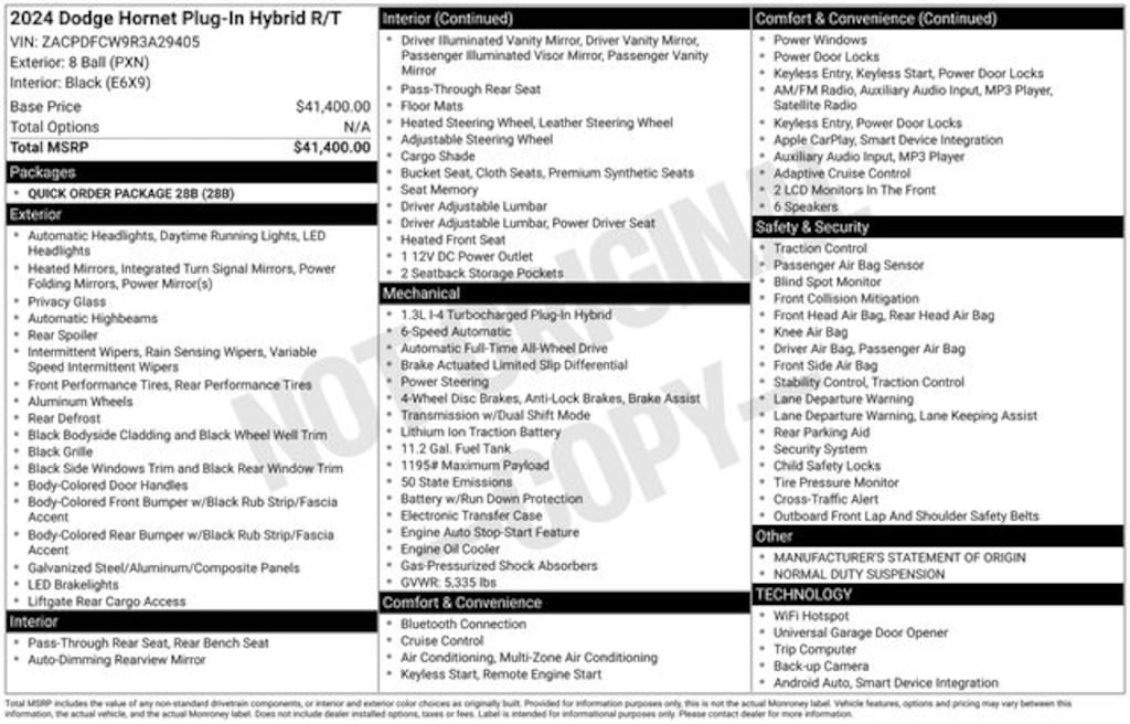 Used 2024 Dodge Hornet R/T SUV