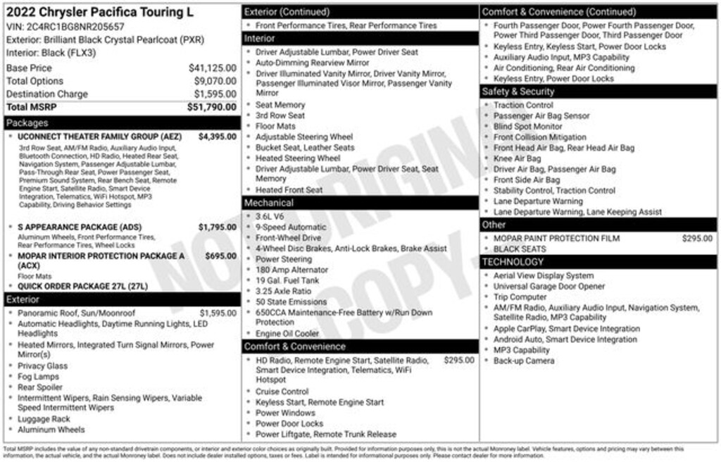 Used 2022 Chrysler Pacifica Touring L Minivan/Van