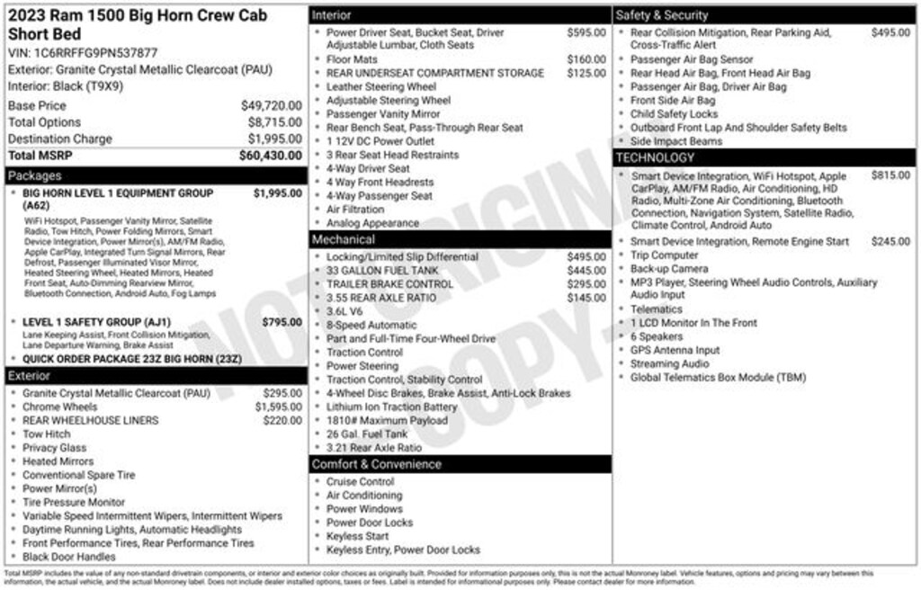 Used 2023 Ram 1500 Big Horn/Lone Star Truck