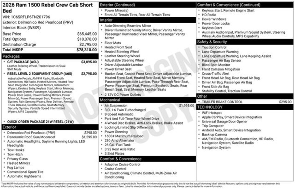Used 2026 Ram 1500 Rebel Truck
