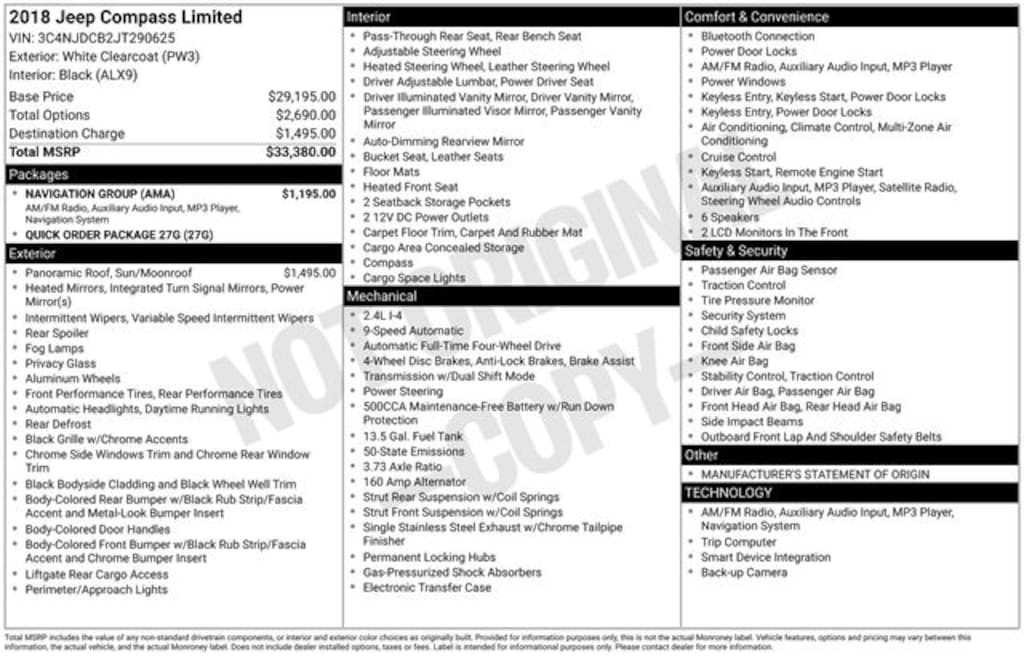 Used 2018 Jeep Compass Limited SUV