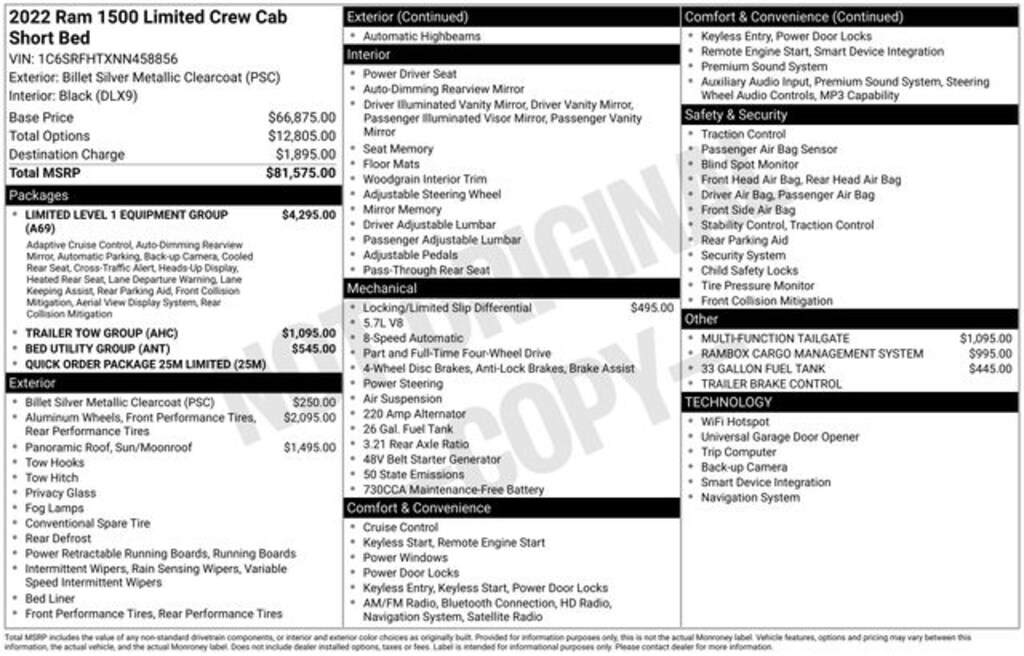 Used 2022 Ram 1500 Limited Truck