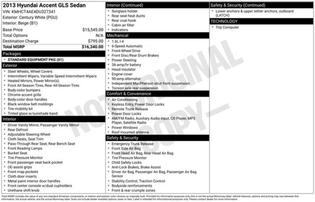 Used 2013 Hyundai Accent GLS Sedan