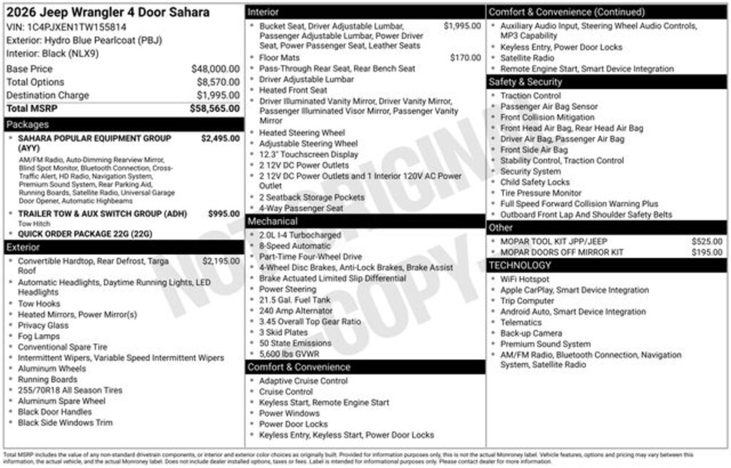 Used 2026 Jeep Wrangler Sahara SUV