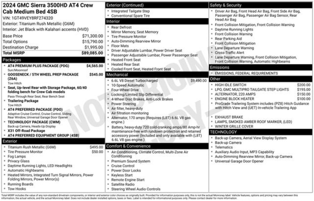 Used 2024 GMC Sierra 3500HD AT4 Truck