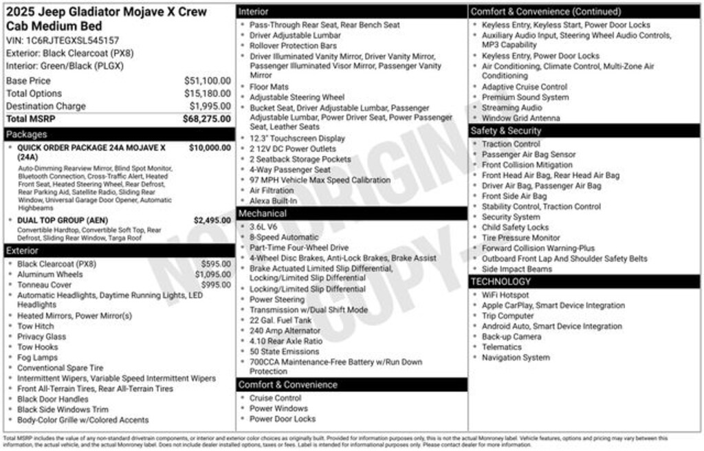 Used 2025 Jeep Gladiator Mojave Truck