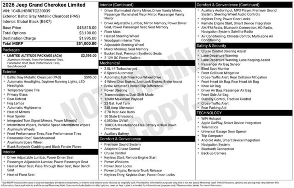 Used 2026 Jeep Grand Cherokee Limited SUV