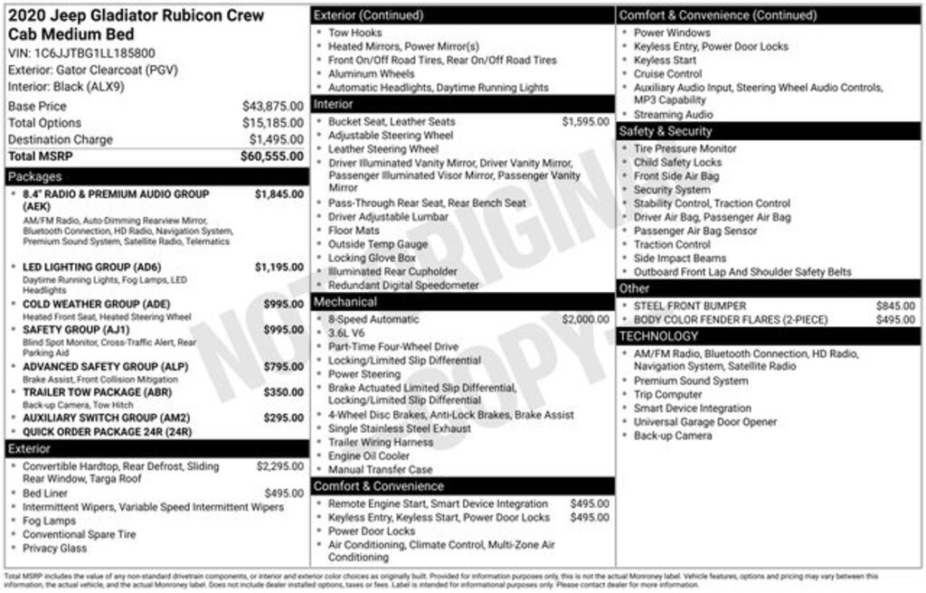 Used 2020 Jeep Gladiator Rubicon Truck