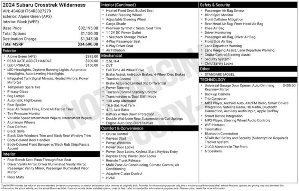 Used 2024 Subaru Crosstrek Wilderness SUV