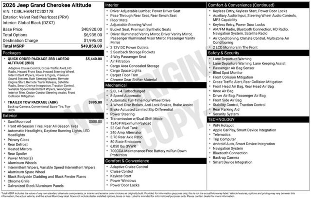 Used 2026 Jeep Grand Cherokee Laredo SUV