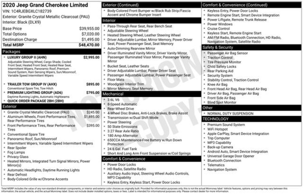 Used 2020 Jeep Grand Cherokee Limited SUV