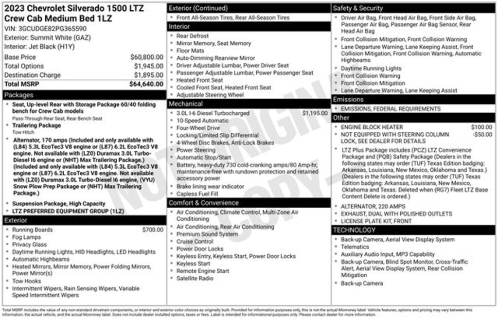 Used 2023 Chevrolet Silverado 1500 LTZ Truck