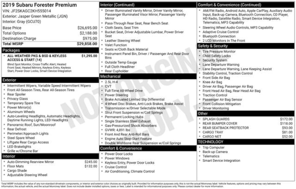 Used 2019 Subaru Forester Premium SUV