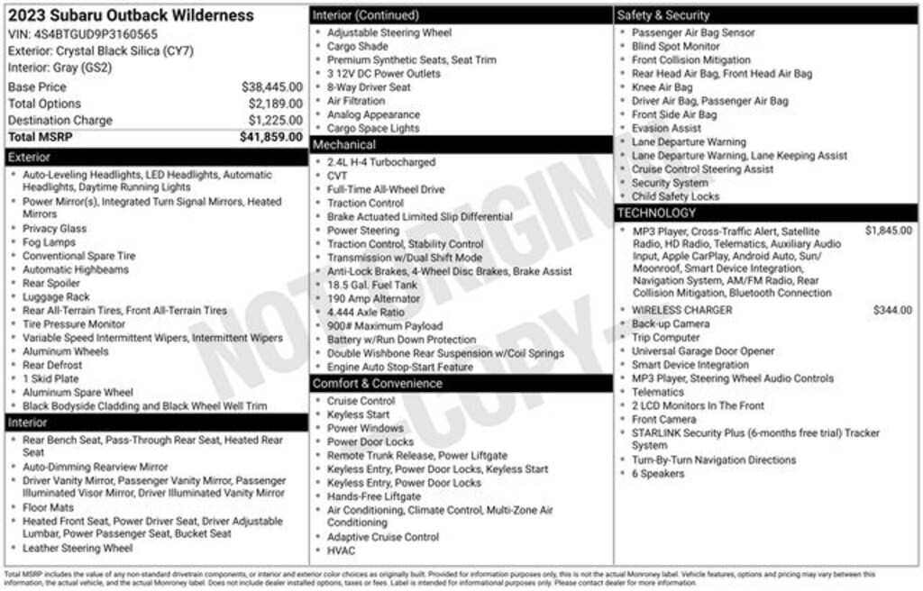 Used 2023 Subaru Outback Wilderness SUV