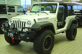 white topless jeep wrangler in missouri
