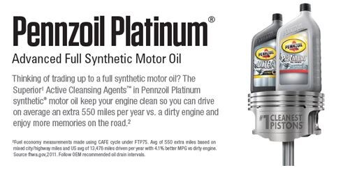 pennzoil platinum synthetic oil