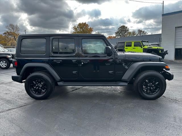 Used 2021 Jeep Wrangler Unlimited Willys Sport with VIN 1C4HJXDG1MW840579 for sale in Independence, MO