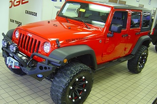 red all-new 2018 jeep wrangler