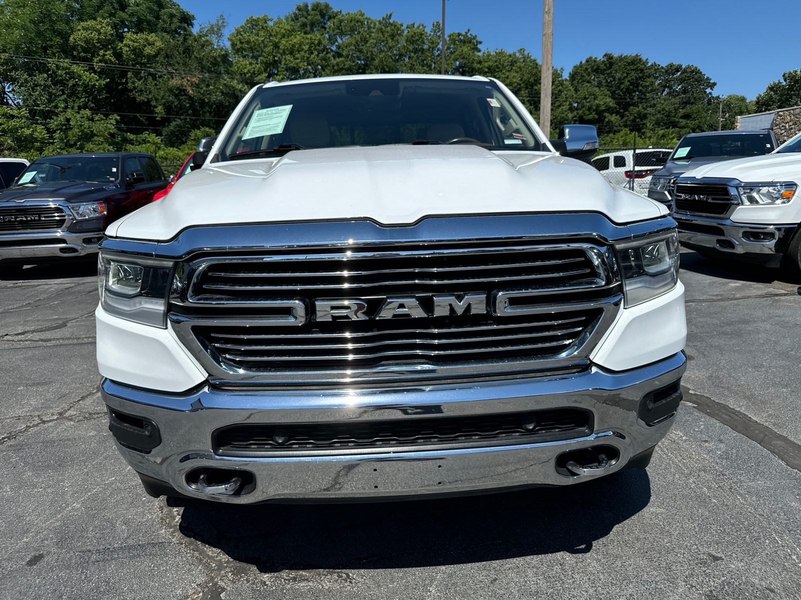 Used 2021 RAM Ram 1500 Pickup Laramie with VIN 1C6SRFRT0MN740517 for sale in Kansas City