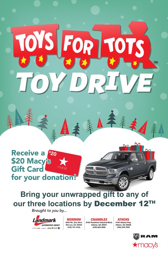 Toys For Tots At Landmark Athens Dodge Chrysler Jeep Ram
