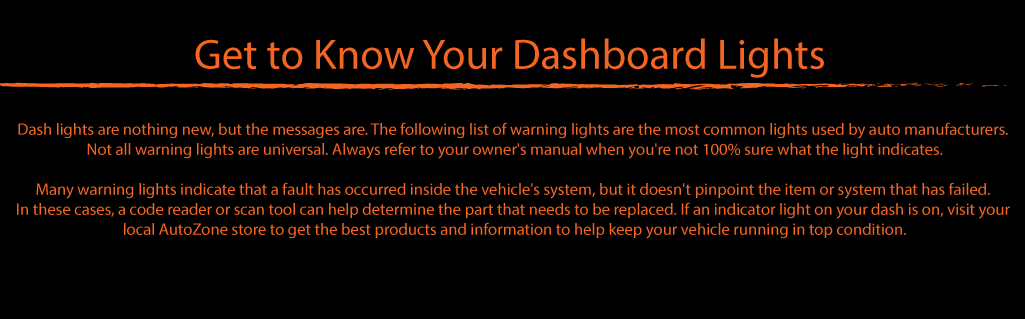 lights on your dashboard