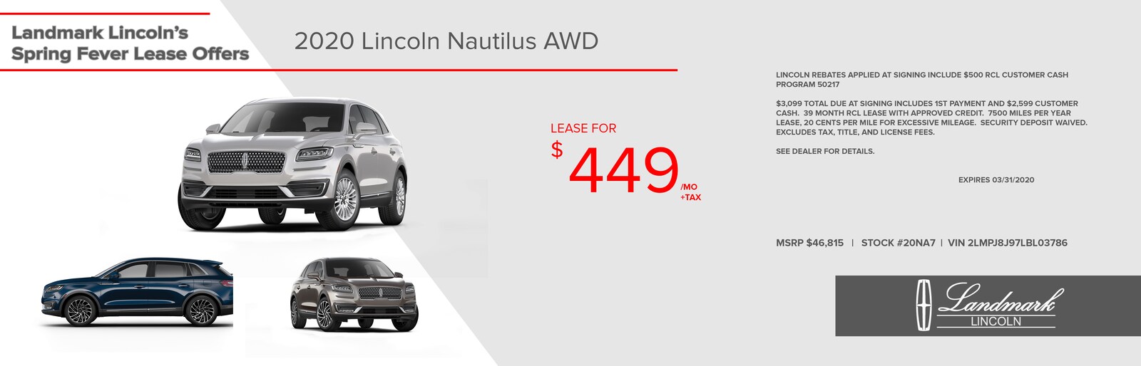 New and Used Lincoln Car Dealership located in Englewood CO Landmark