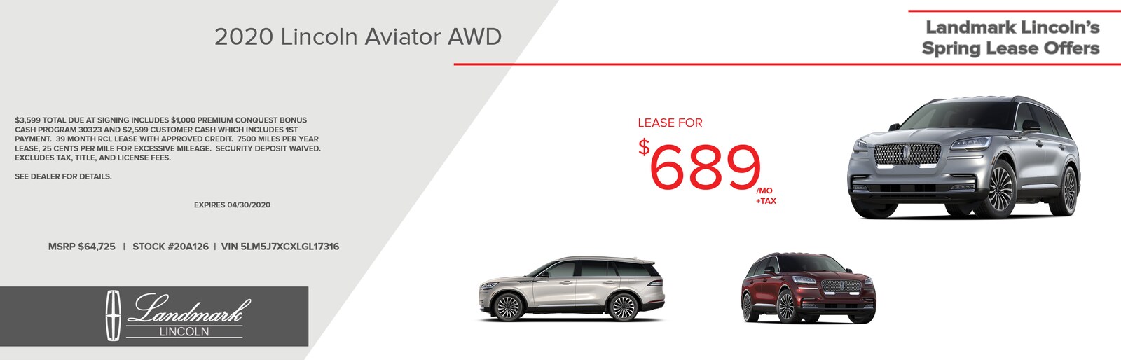 New and Used Lincoln Car Dealership located in Englewood CO Landmark