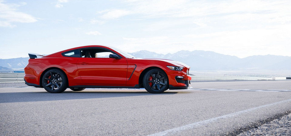 2017 Mustang parked in the road