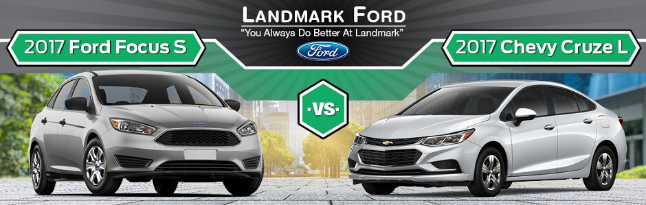 2017 Ford Focus vs. 2017 Chevy Cruze in Springfield, IL