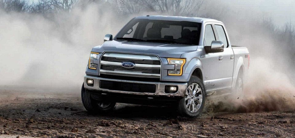 Ford F-150 kicking up dust