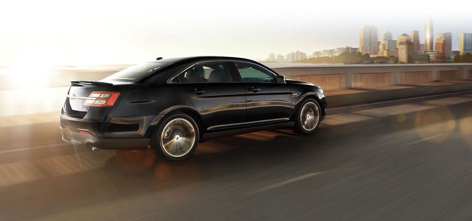 2017 Ford Taurus speeding along a highway