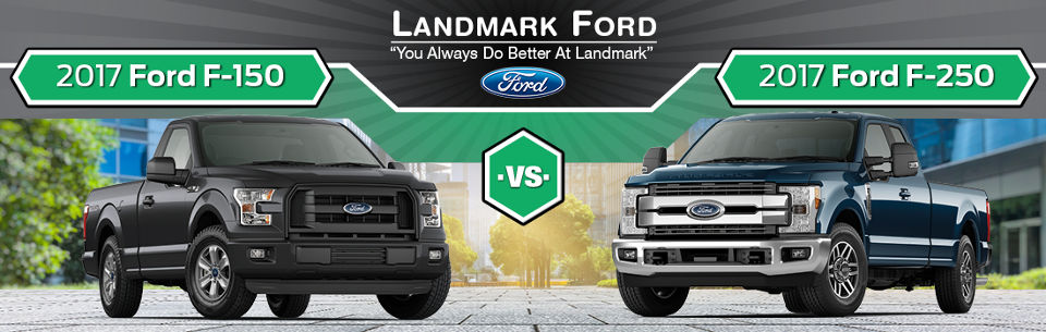 Ford F-150 vs. F-250 banner