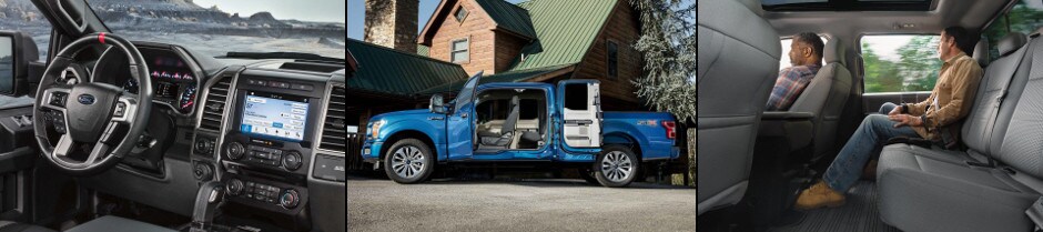Interior comfort and design of a 2018 Ford F-150