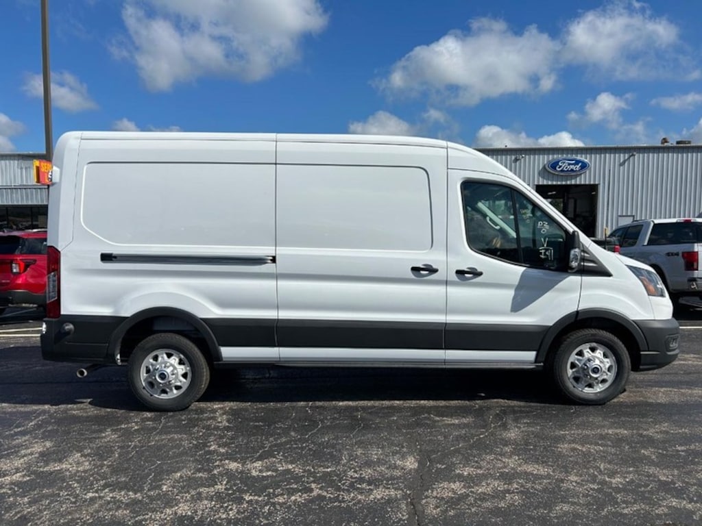New 2025 Ford Transit Cargo Van T-350 148 Med Rf 9950 Gvwr RWD Van Medium Roof Van