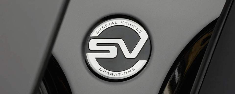 Land Rover SVO badge