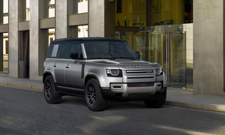 2024 Land Rover Defender Exterior Parked In Front Of Hotel